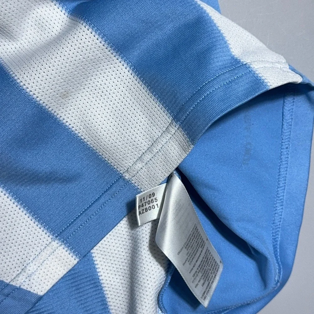 Adidas Argentina Soccer Jersey Youth‎ Size Large Blue Striped 2010 Home